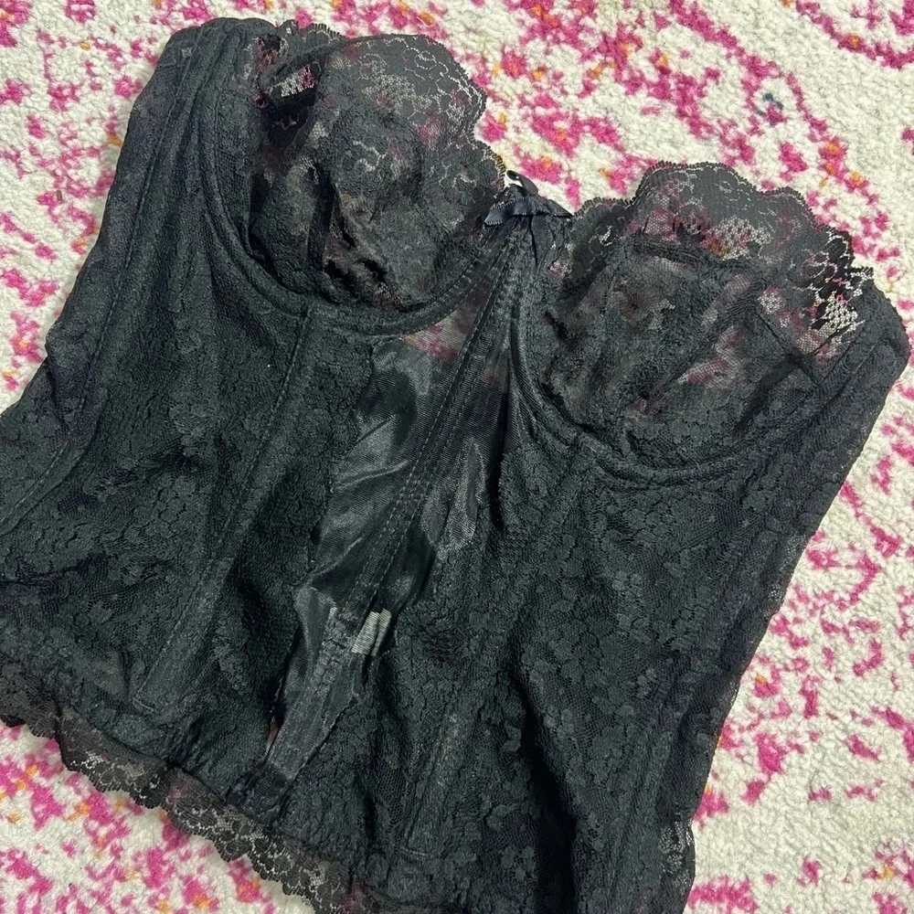 Vintage BestForm Lace Corset Black 36C